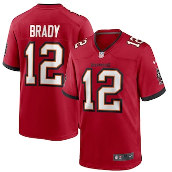 mens nike tom brady red tampa bay buccaneers game jersey